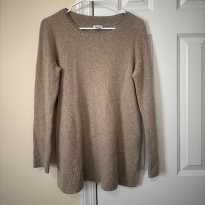 Kenar Women's Beige Crew Neck Sweater 2-ply cashmere